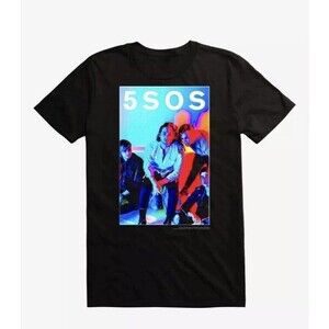 5 Seconds Of Summer Men’s Black Short Sleeve Crew Neck Band T-Shirt Size Large